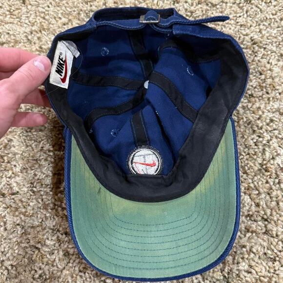 80s Nike Town USA Nike Swoosh Circle Logo Adjustable Strap-back Baseball Hat - Picture 5 of 7